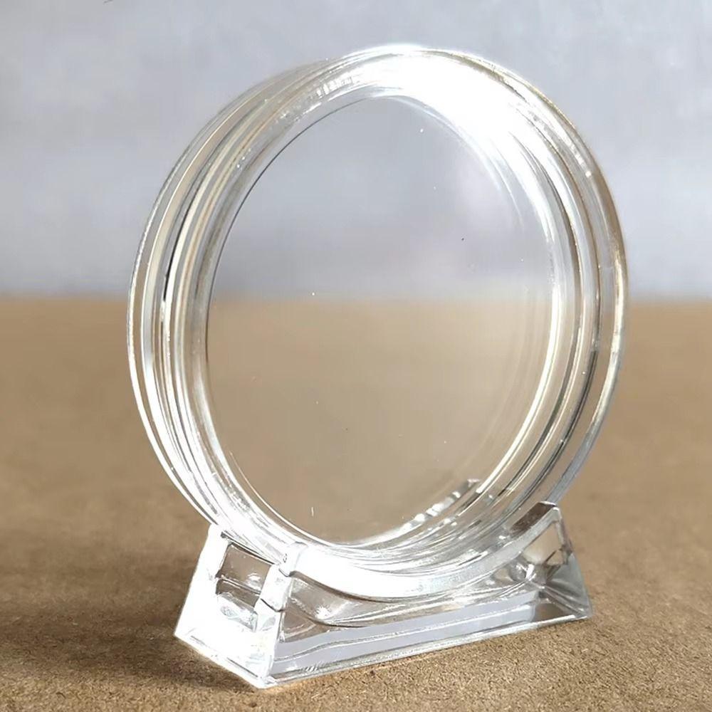 4PCS Decorative Rotatable Coin Storage Box Plastic Medal Storage Box Coin Display Box  Office