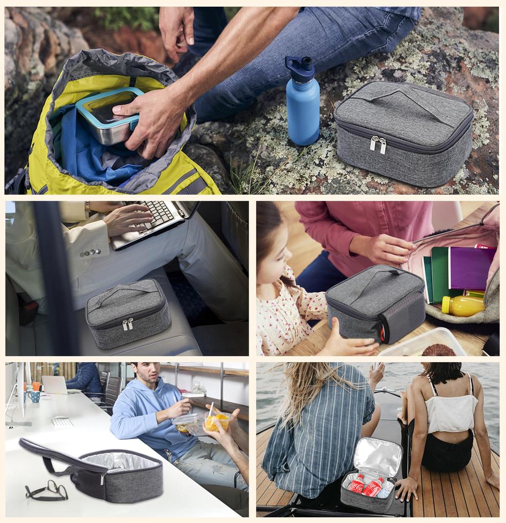 ZenCT Electric Lunch Bag, CT231, USB Powered, Built-in Heater, Heats Up To 50°C, Keeps Food Hot or Cold, Removable Heater, Washable, Large Capacity