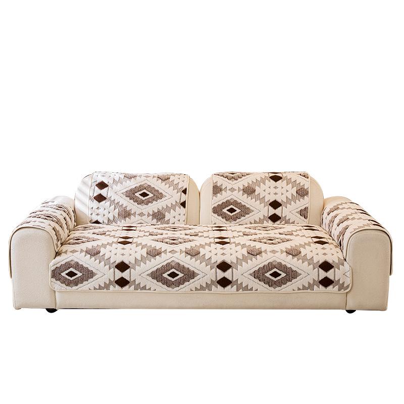 Bohemian Shu Cotton Velvet Sofa Cover – Anti-Scratch, Universal Style