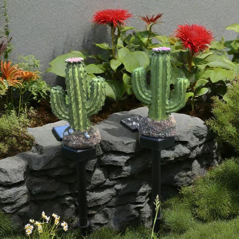 1Pc Solar Light Led Atmosphere Decorative Pumpkin Light, Garden New Garden Light Cactus Lawn Floor Plug Light