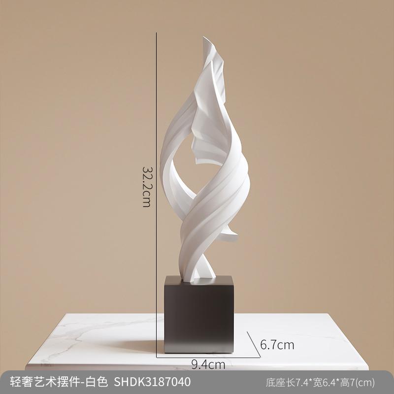 

sculpture Light luxury home decoration Figurines thriving and prosperous office decoration ornaments Resin Creative Shaped Decor білий