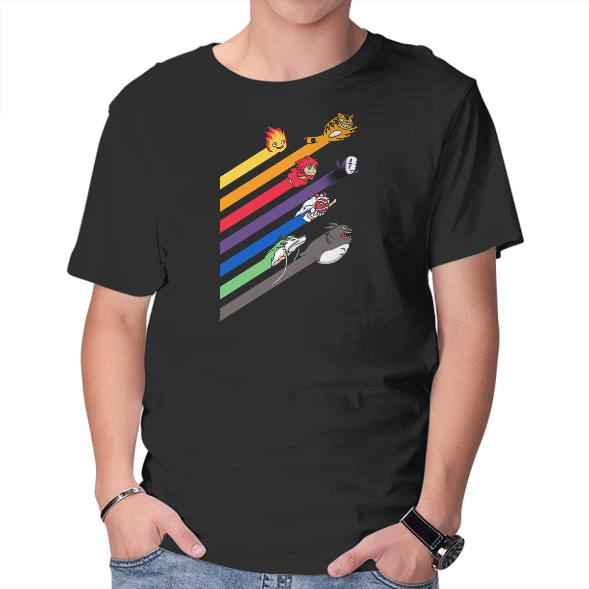 Unisex Crew Neck T-Shirt Anime Streak Graphic Short Sleeve Casual Tee XXXXL