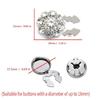 Rhinestones Button Cover Flower Button Cover Embellishment Button Decorative Button for Jewelry