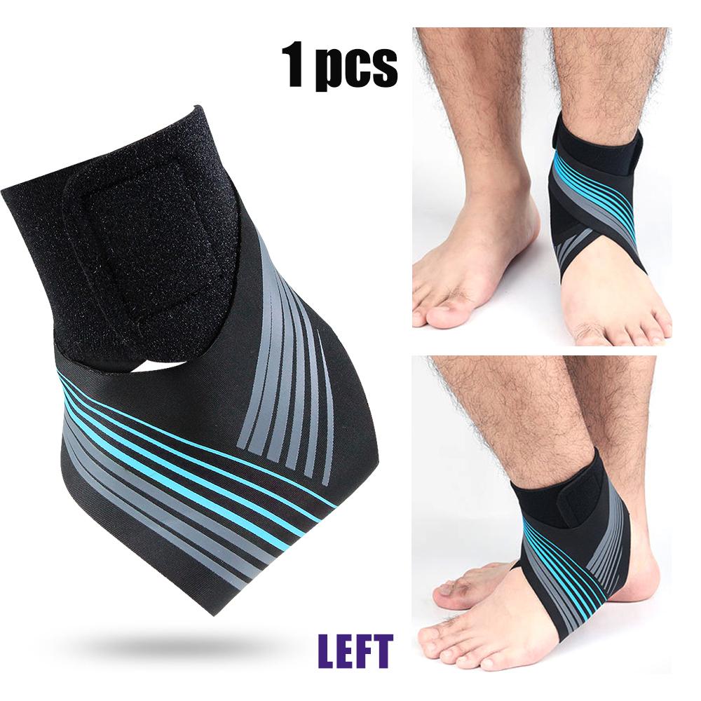 

1 Pc Compression Ankle Care Sport Ankle Stabilizer Brace Tendon Pain Relief Strap Foot Area Sprain Injury Wrap Basketball Football S