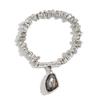 Neue CCB Perlen Unregelmäßige Ästhetische Graue Kristall Anhänger Halskette Armband Ringe für Frauen Barock Armband Ringe Schmucksets