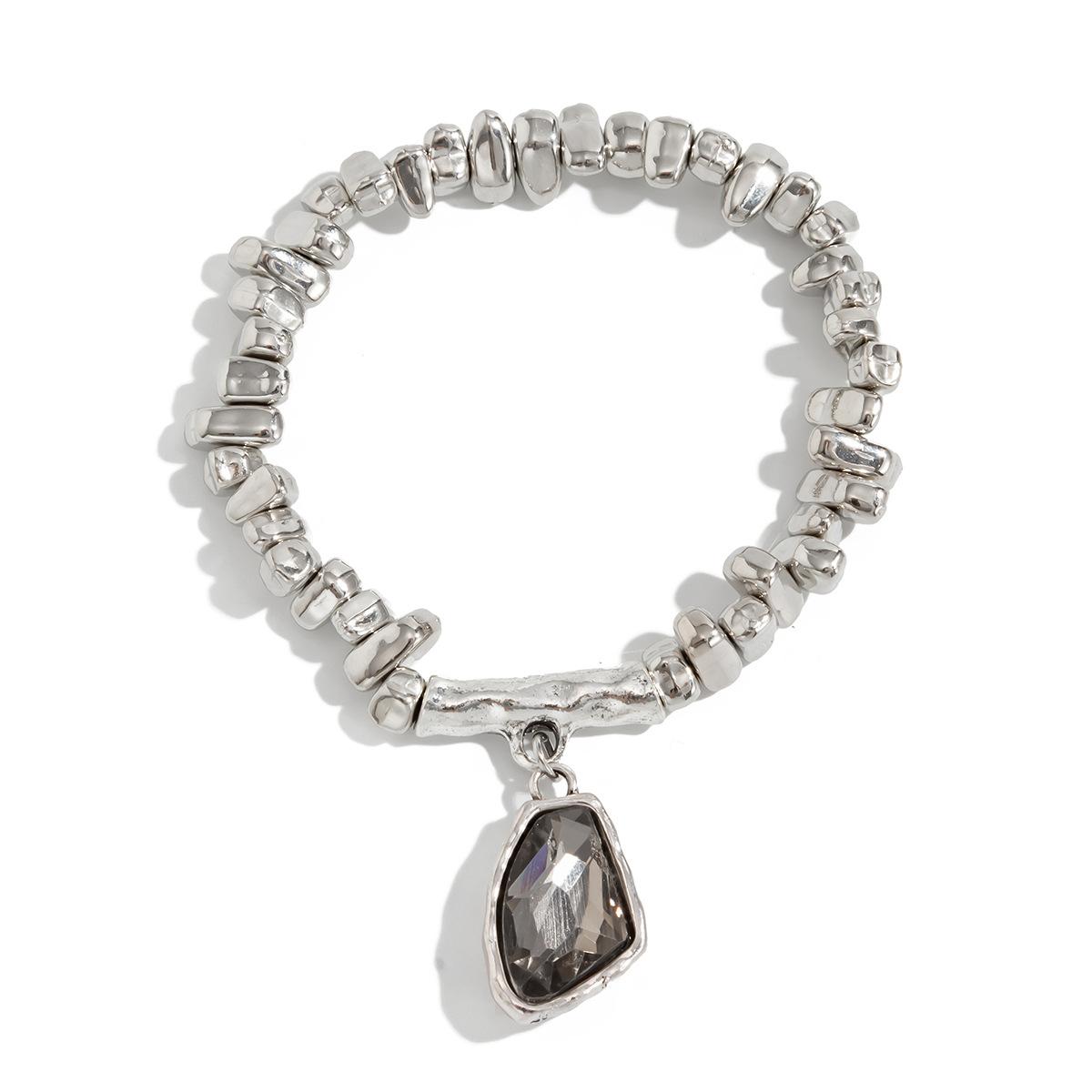 

Винтажные браслеты из неправильных бусин CCB для женщин, готические акриловые браслеты с кристальными подвесками, ювелирные украшения, подарки для женщин на вечеринку