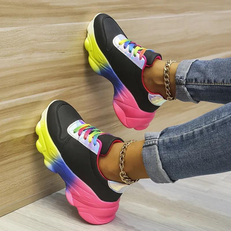 2024Thick Bottom White Shoes Women's Summer Thin Sneakers 2024 New Women's Casual Shoes Muffin Flat Bottom