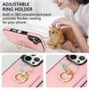 For iPhone 17 Case Ring Kickstand PU + TPU Card Holder Phone Cover