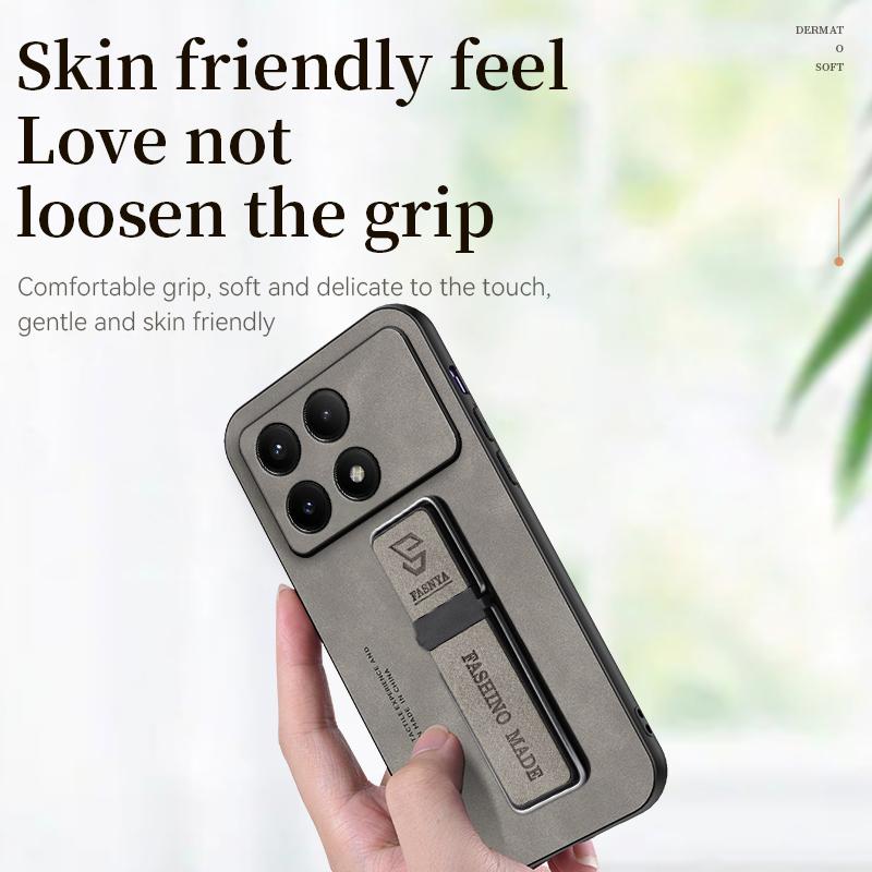 Etui na Pocco F 6 Pro Magnetyczny Uchwyt Samochodowy Etui na Telefon Dla Xiaomi Poco F6 Pro 5G Poko Little F6Pro Wstrząsoodporna Skórzana Tylna Pokrywa