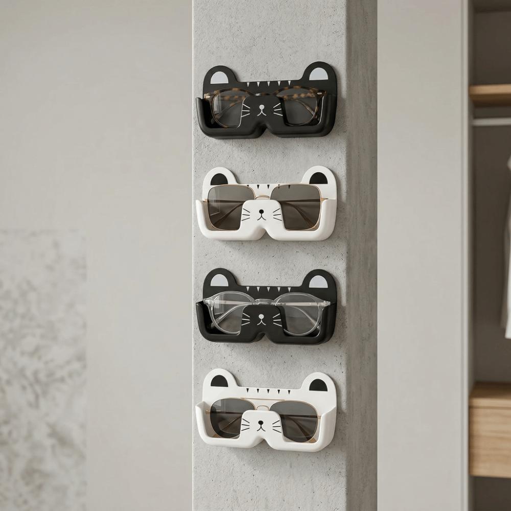 Cute Wall Mounted Eyeglass Frame Easy To Install Glasses Holder Portable Cat Glasses Frame Bedroom