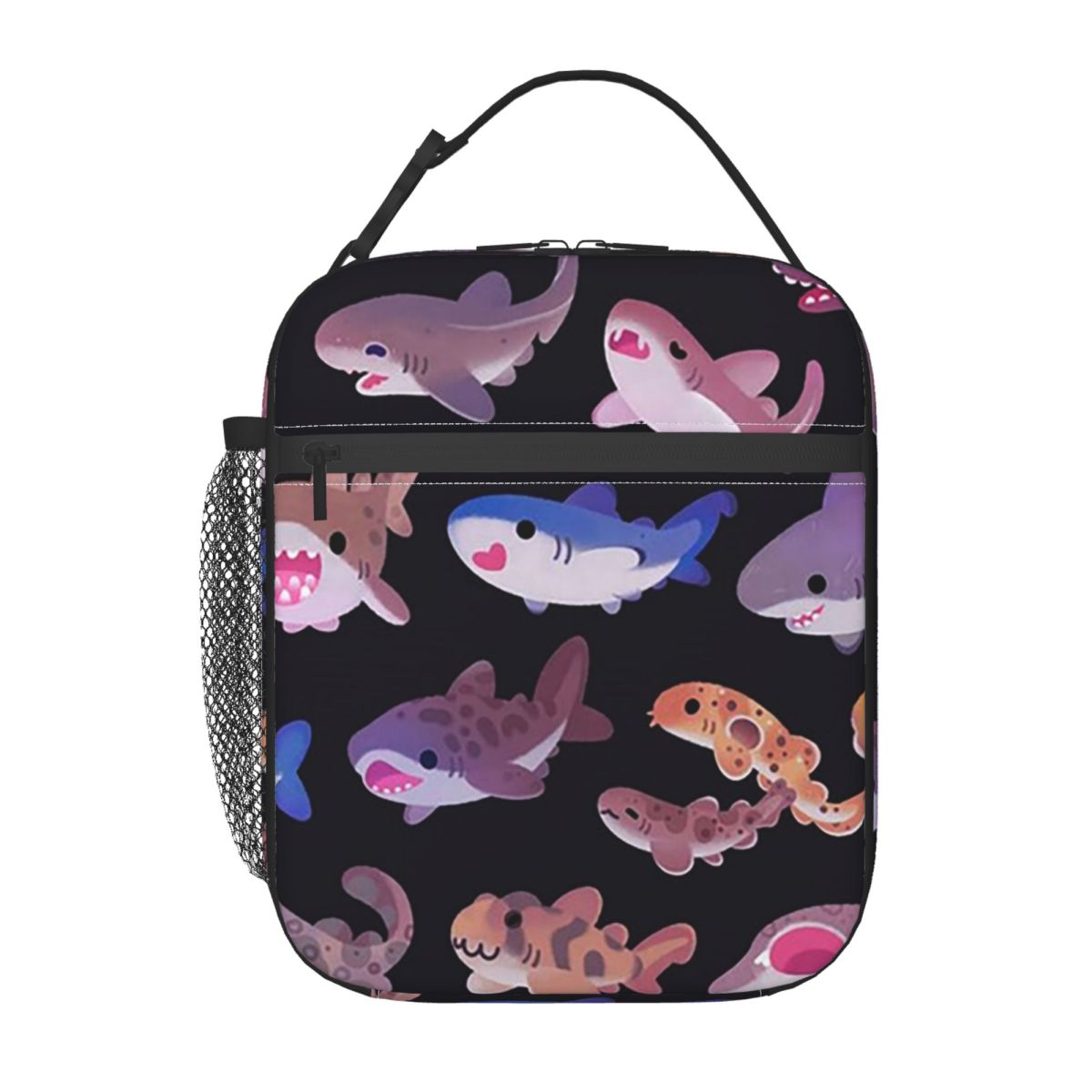 Sac à lunch isotherme Jour du Requin pour Femmes Enfants Boîtes alimentaires portables Boîte à lunch thermique Sac fourre-tout One Size
