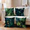 4pcs Hot Rainforest Green Plants Cushions Pillowcase Polyester Cushion Cover Throw Pillow Pillowcover Home Car Sofa Decor