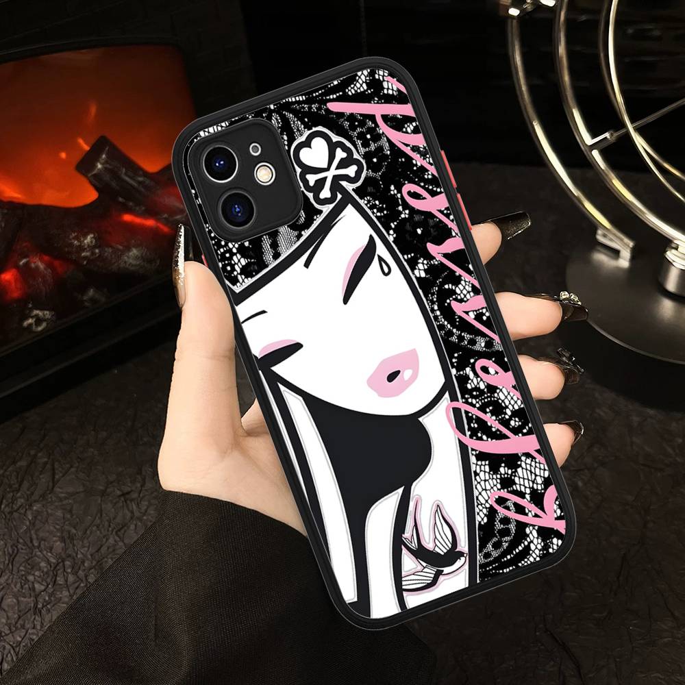 Character T-tokidoki For IPhone 16 15 14 13 12 11 Pro Max X XS MAX Plus Translucent Black Phone Cover