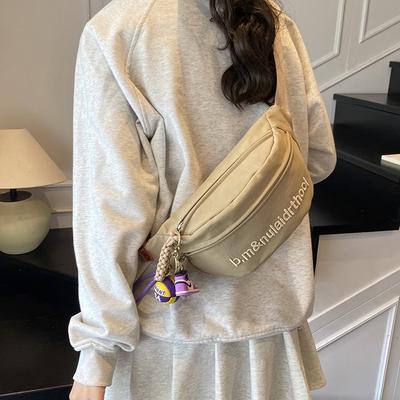 Sports Crossbody Cycling Breast Bag Women's New Fanny Pack Women's Trendy Niche Shoulder Bag Trendy Brand Small Satchel