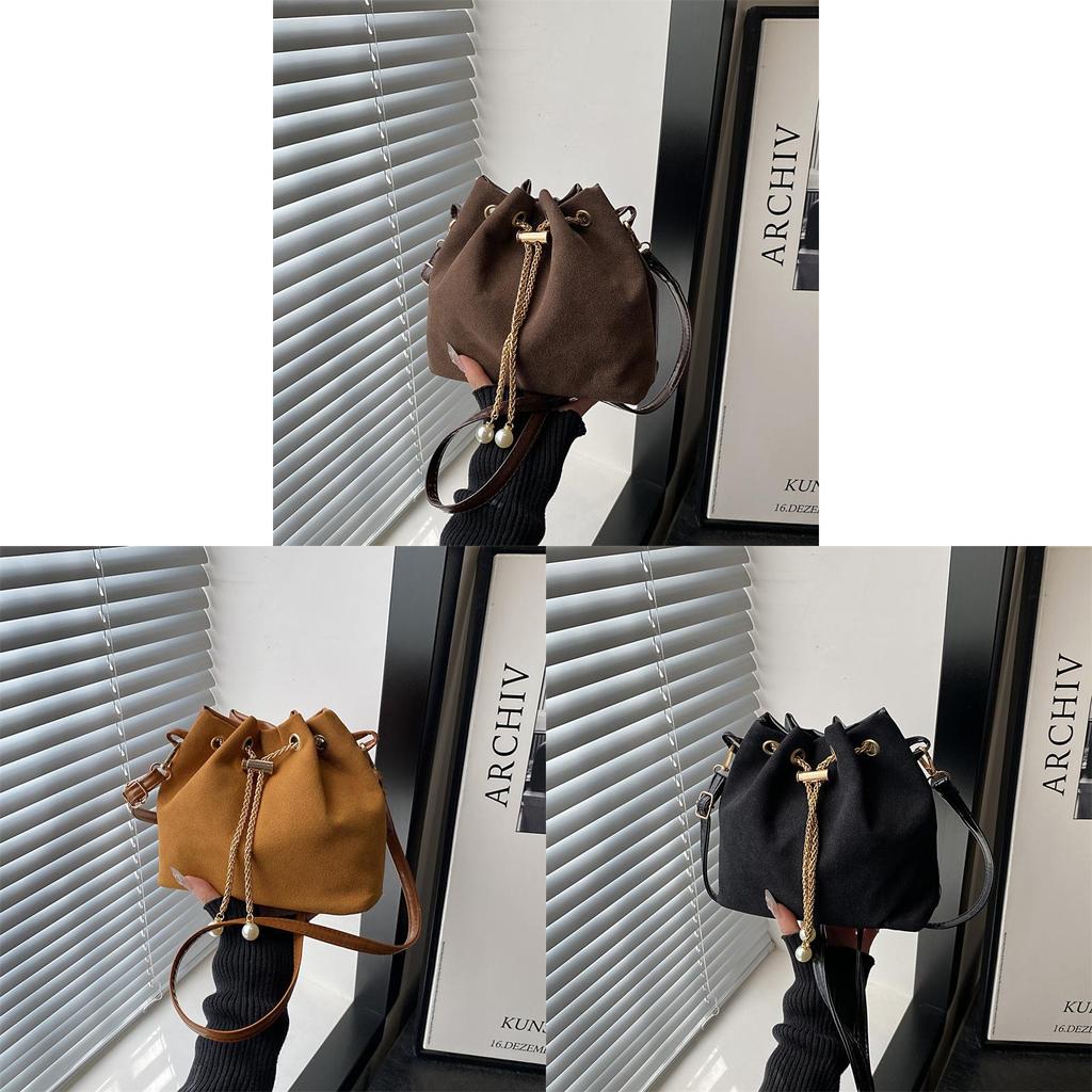 Minimalist Water Bucket Bag With Drawstring Closure For Daily Casual Wear