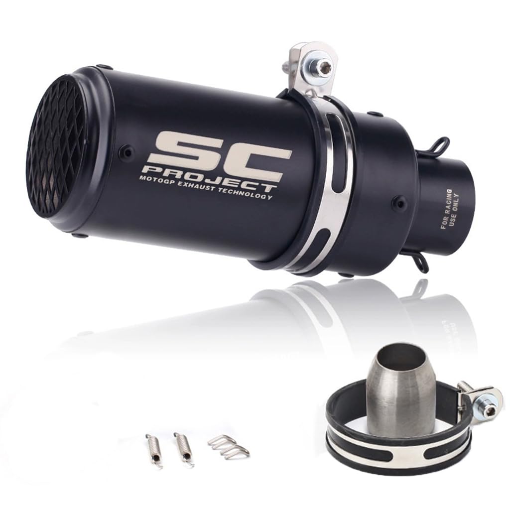 

YIOFIDY Motorcycle Silencer Slip-on Muffler Stainless Steel Universal Band Included mesh чёрный