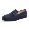 Retro Brown Men's Loafers Comfortable Suede Leather Casual Shoes Man Slip-on Shoes Flat Moccasins For Men Zapatos De Hombre