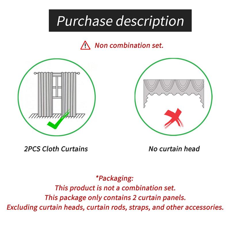 1PC New-style living room blackout curtain, double-layer lace blackout curtain for bedroom or balcony. Sold individually