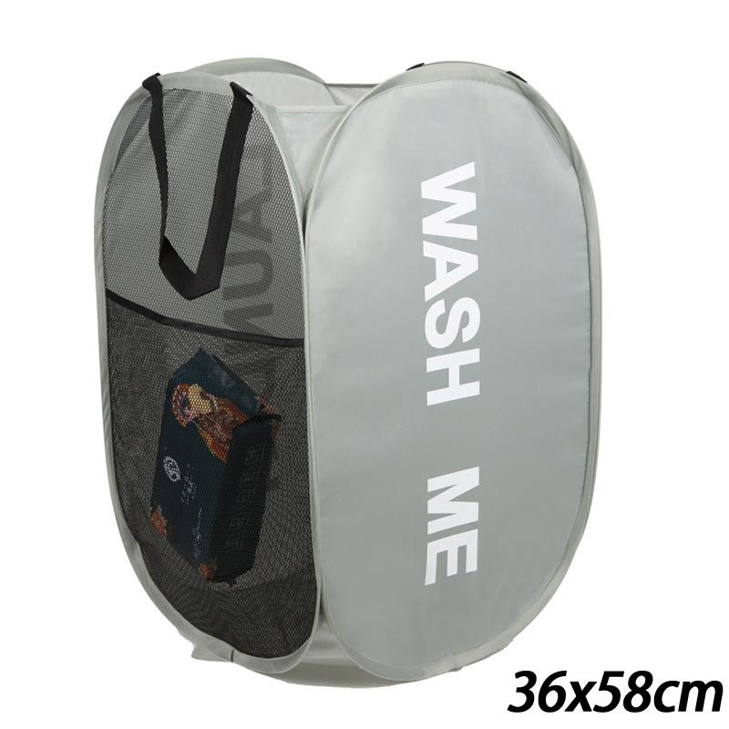 

Portable Mesh Pop Up Laundry Hamper Wide Opening Breathable Collapsible Space-Saving Laundry Basket