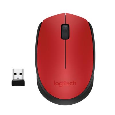 Logitech M171 Red-K myš Obouruká RF Bezdrátová Optická 1000 DPI