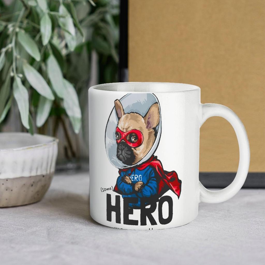 1 Stück 11oz Weiße Keramiktasse Beidseitig bedruckter Inhalt Langlebige Kaffeetasse Ideal für Zuhause Büro Alltagsroutine