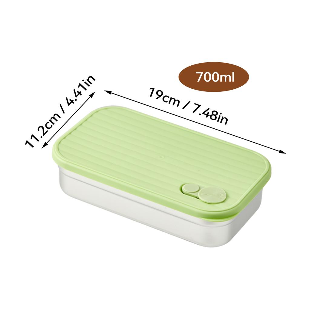 New Portable 304 Stainless Steel Lunch Box Travel Picnic Sealed Leak Proof Fruit Salad Bento Box For Student Adult