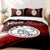 AFC Ajax Custom Name 3pc Set Perfect for Bedroom Use Comfortable Bedding Set Includes a Duvet Cover and Two Pillowcases Ideal Birthday or Christmas Gi