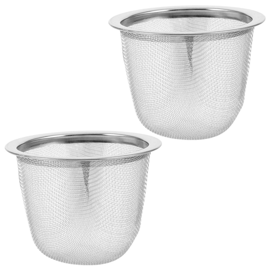2 Pcs Stainless Steel Tea Filter Infuser Strainer Mesh Insert For Kettle Replaceable Tea Strainers Kitchen Dining Bar Teapot