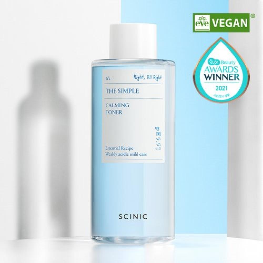 Scinic Simple Large Capacity Toner 300ml 2pcs