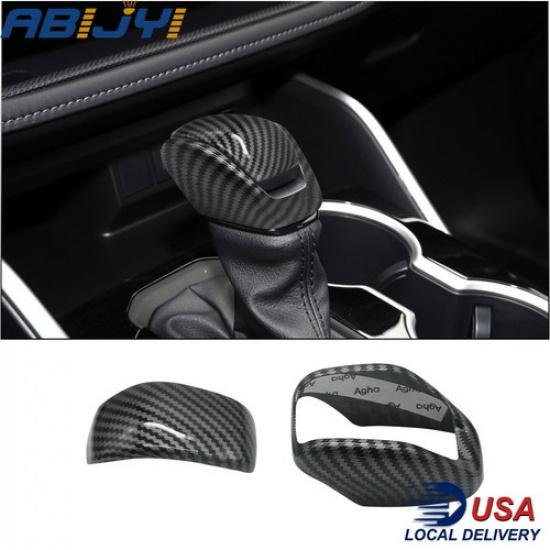 Gear Shift Knob Head Cover Trim Carbon Fiber ABS For Toyota Highlander -