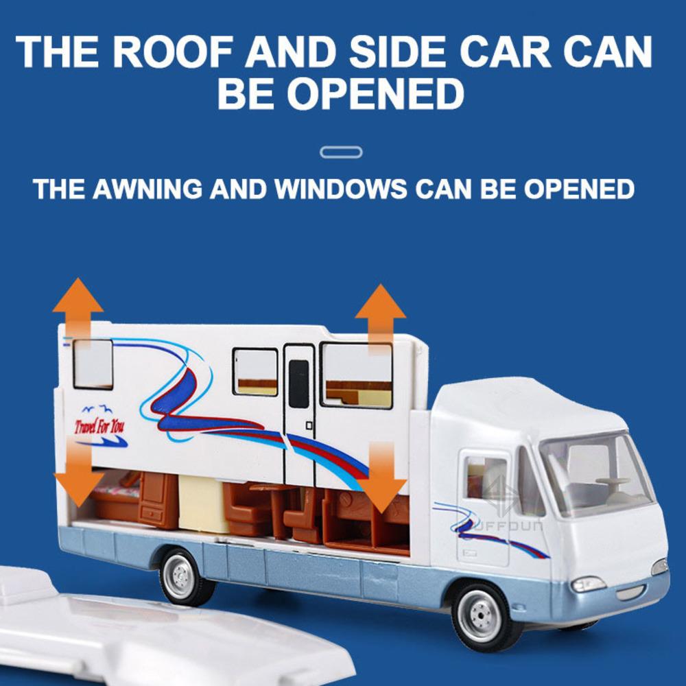 1/32 Serin Mini Karavan Oyuncak Döküm Geri Çekme Eğlence Aracı Çocuklar için