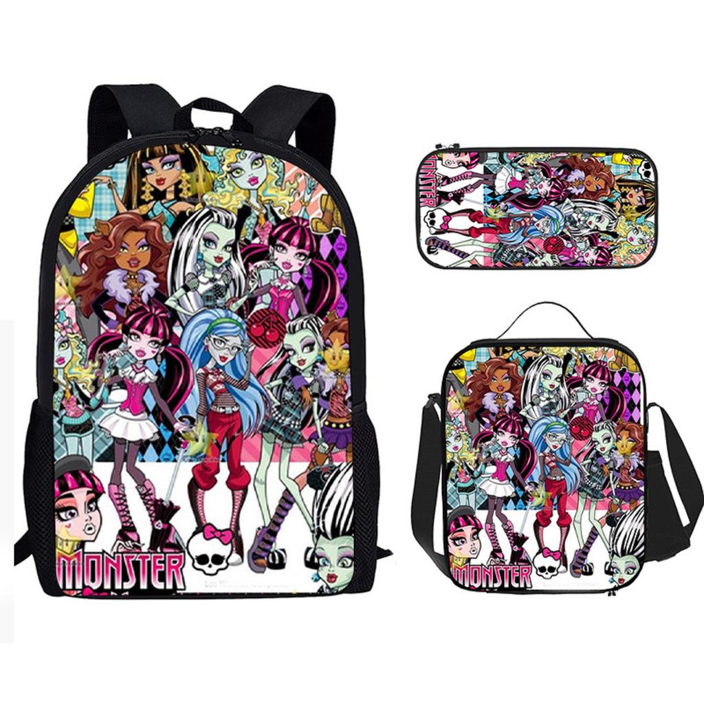 Elementary School Cartoon Backpack And Peripheral Backpack Three Piece Set