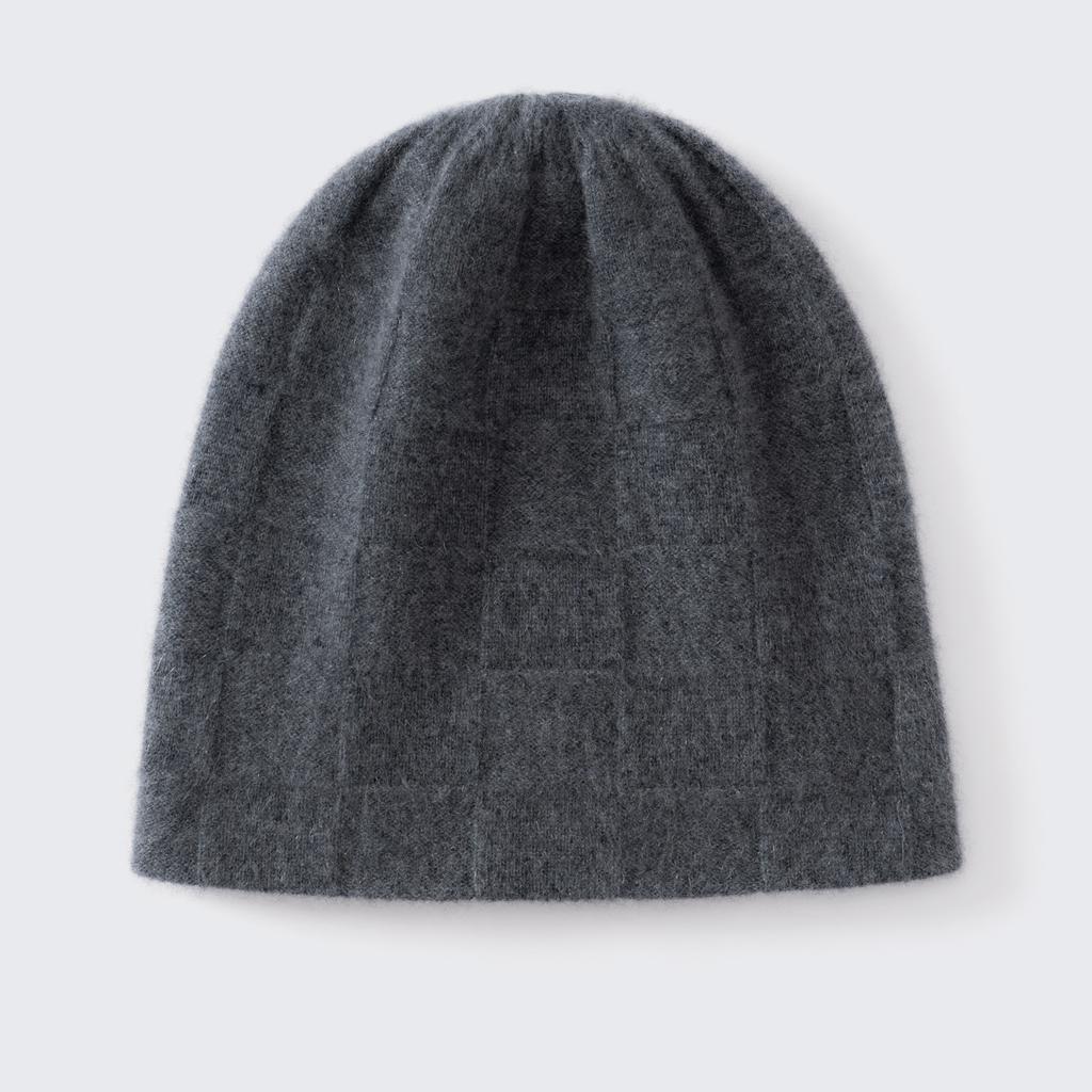 Autumn and Winter Double-strand% Pure Cashmere Knitted Hat Men's and Women's Retro Warm Casual Versatile Square Hat