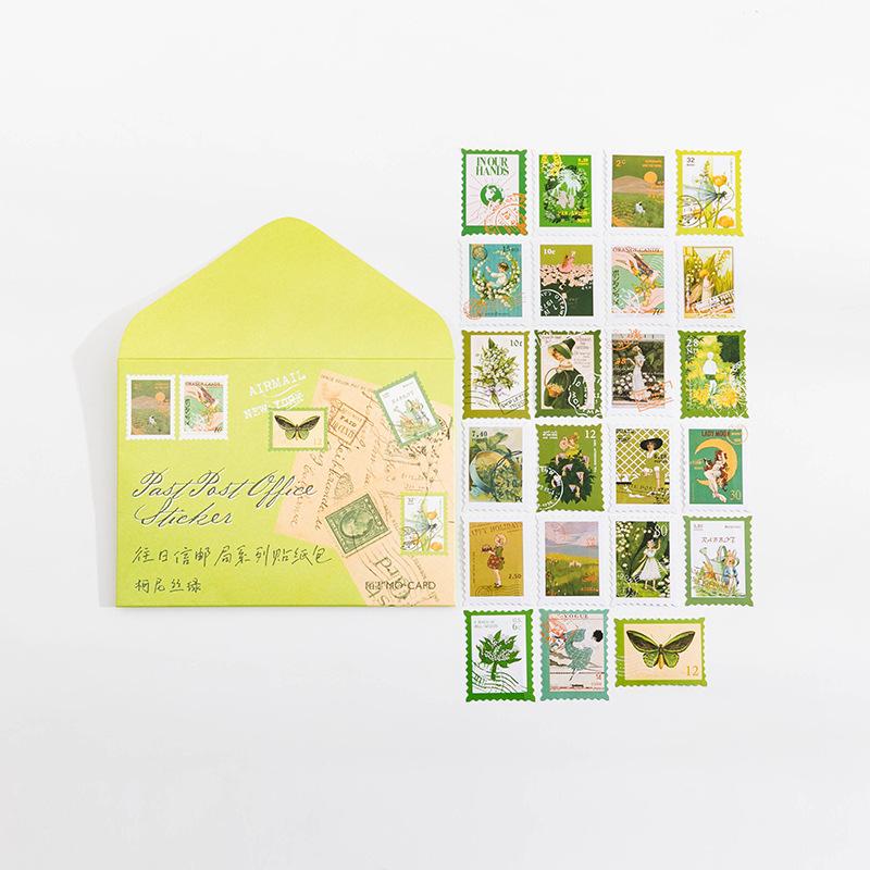 

46Pcs/Set Sticker Post Office Decorative Decal Retro Seal for DIY Planner Scrapbook School Supplies Stationery