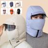 Windproof Full Cover Outdoor Riding Mask with Glasses Winter Sports Thermal Cycling Ski Face Mask Winter Warm Thicken Snow Cap