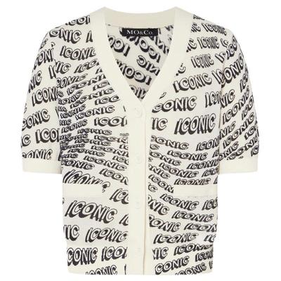 MO&Co. Short Sleeve V-Neck Knit Cardigan