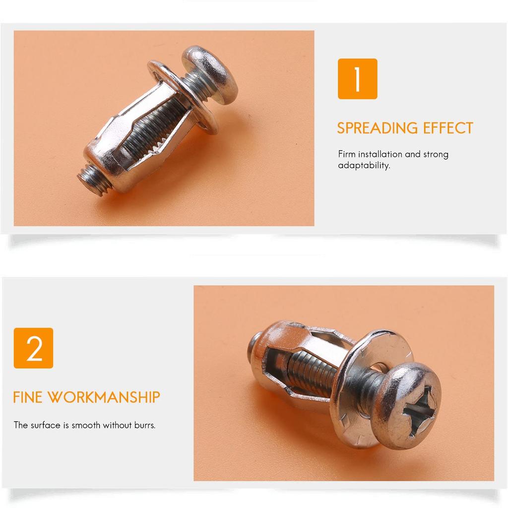 HICCYRODLY 20pcs M6x25 Jack Nut Car Metal Screw Petal Nut with Hollow Wall Iron Skin Screw