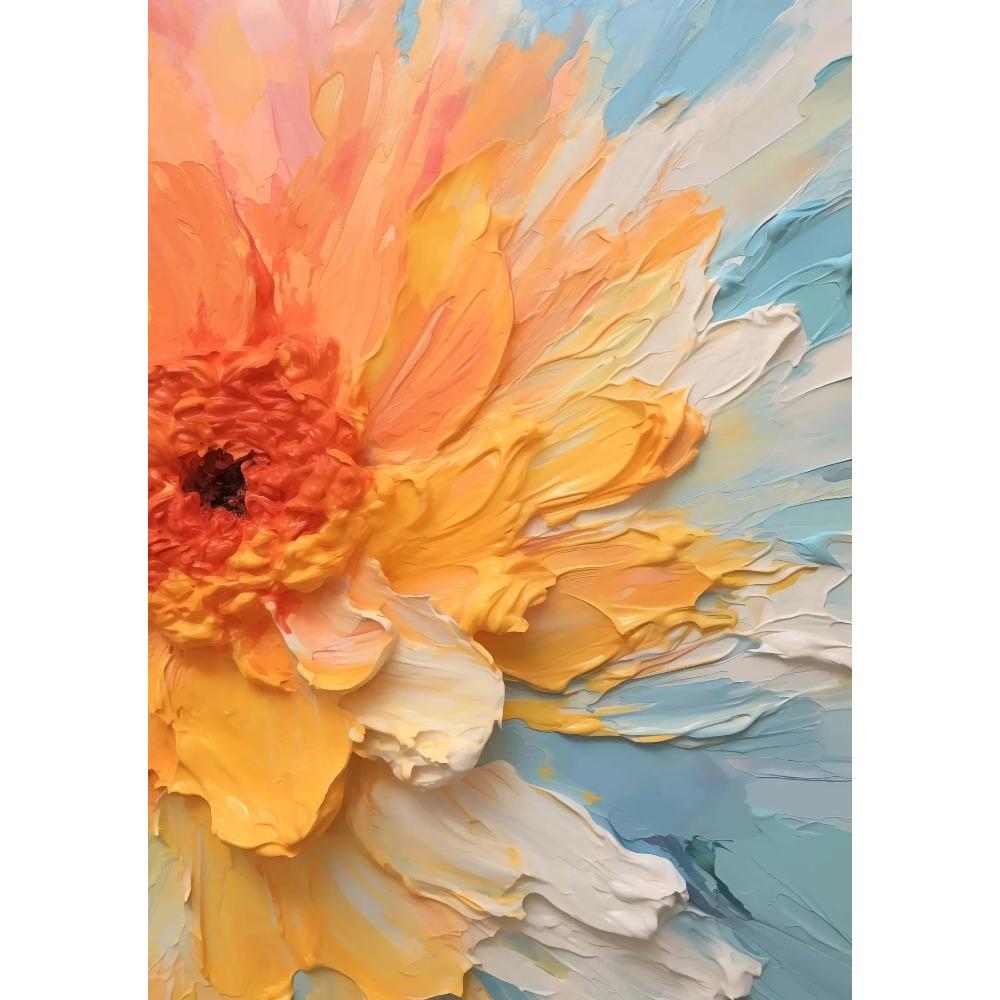 Nordische Mode Weißes Blumenkunst Abstrakt Poster Drucke Leinwand Wandkunst Bild Modern Wohnzimmer Heimdekoration