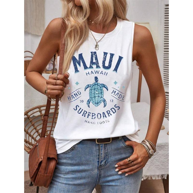 2026 New Women's Crew Neck Tank Top Leopard Print And Love Print Women's Tank Top Street Fashion Women's Casual Tank Top