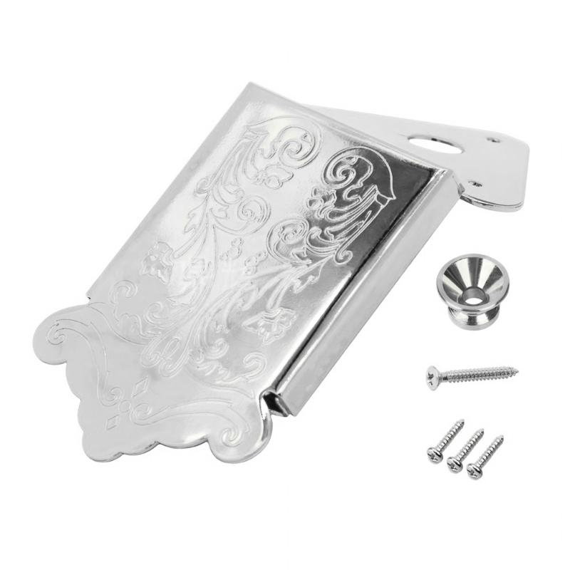 8 String Mandolin Tailpiece Metal Triangle Mandolin Tailpiece with Mounting Hardware Musical Instrument Accessories серебряный