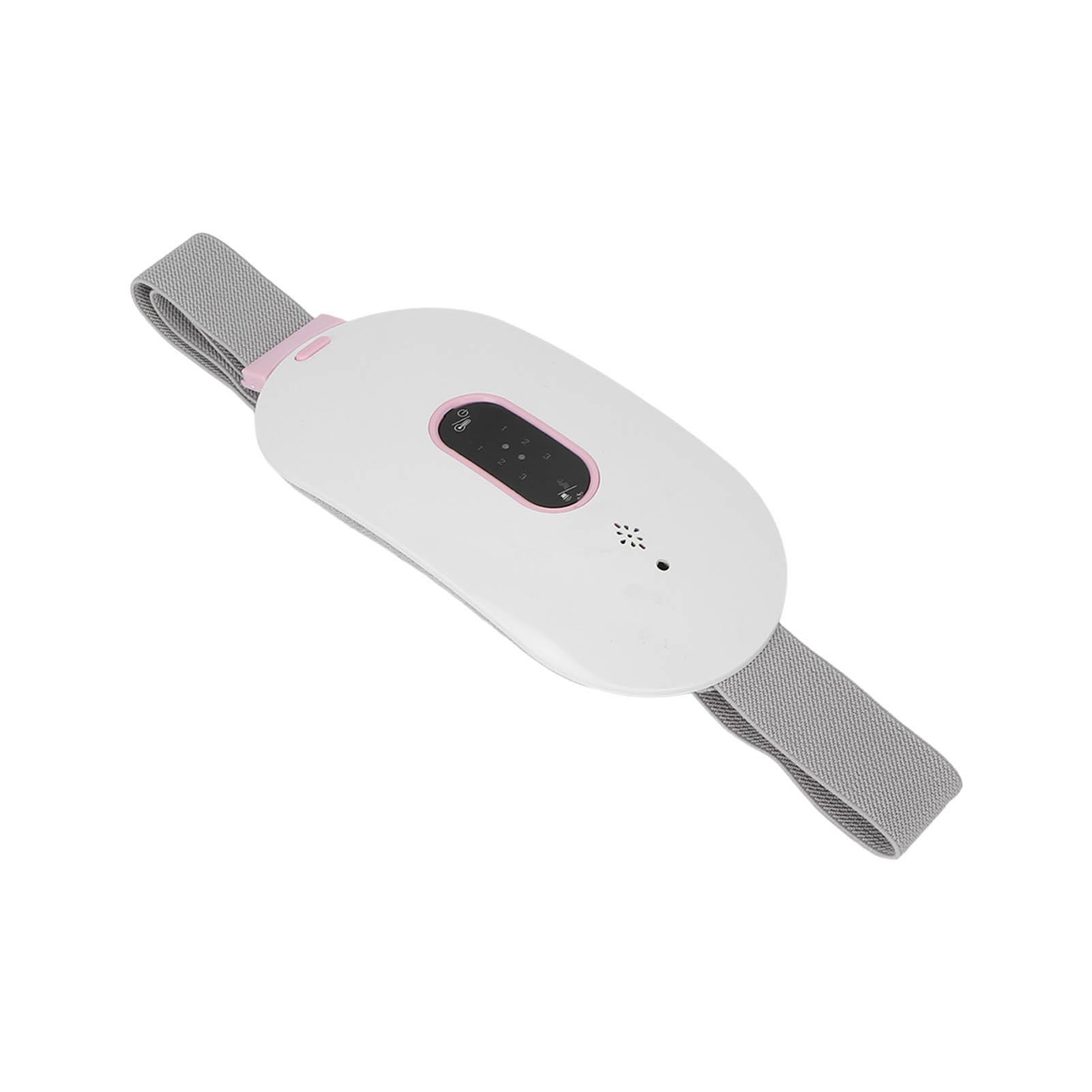 Пояс с подогревом Белый Живот Девушки Вибрация Теплый Матка Электрический Массаж Пояс с подогревом