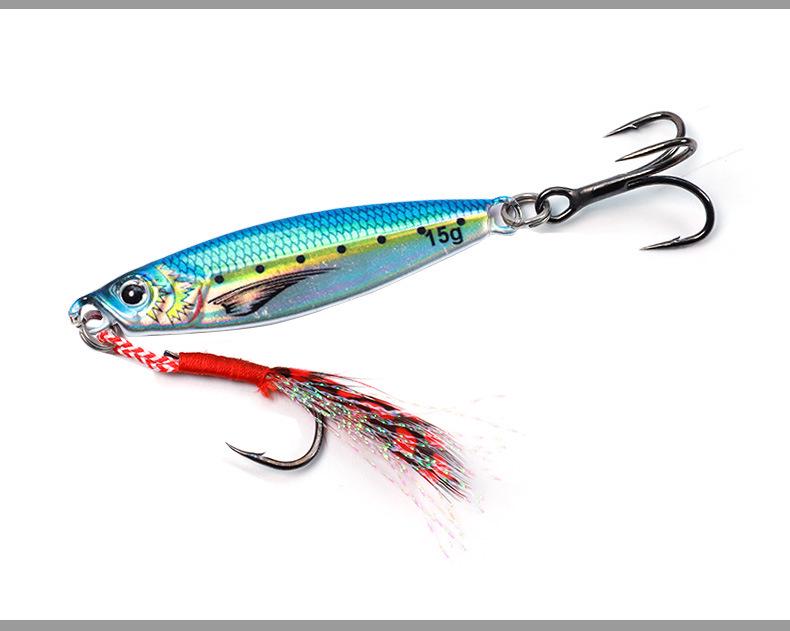 

3D Printed BKK6066 Long Cast Fluttering Iron Plate Lure - Whitebait Design 7g