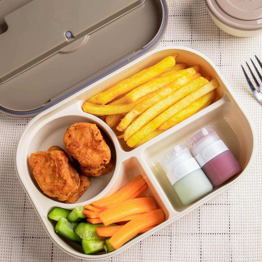 Lekkasjesikre Plastbeholdere for Saus til Matboks og Reiser Krydderklemflasker Salatdressinger Beholder