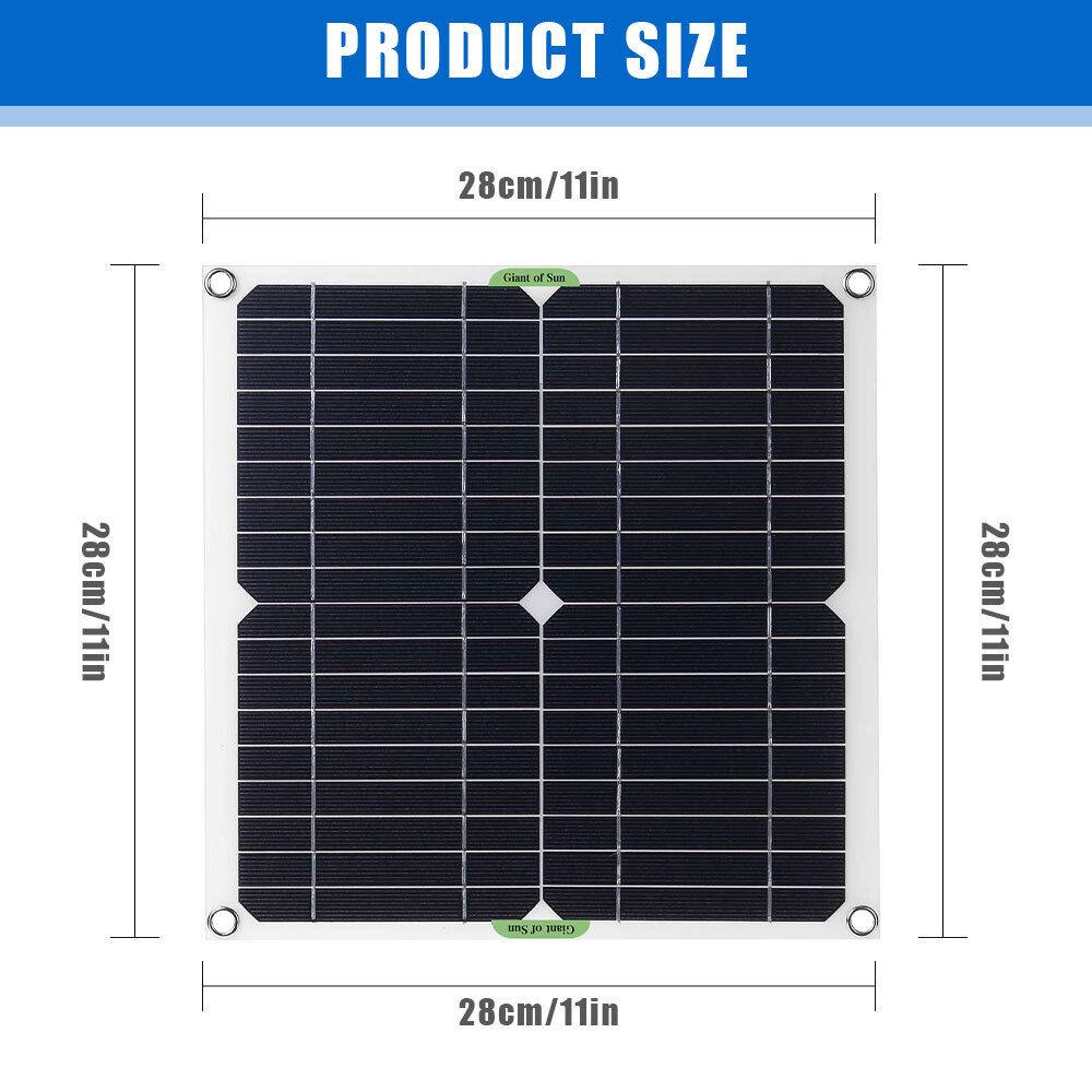 1/2/3pcs Solar Panel Kit 100A 12V Battery Charger Flexible Solar Panels Battery with Controller for Caravan Boat Charging