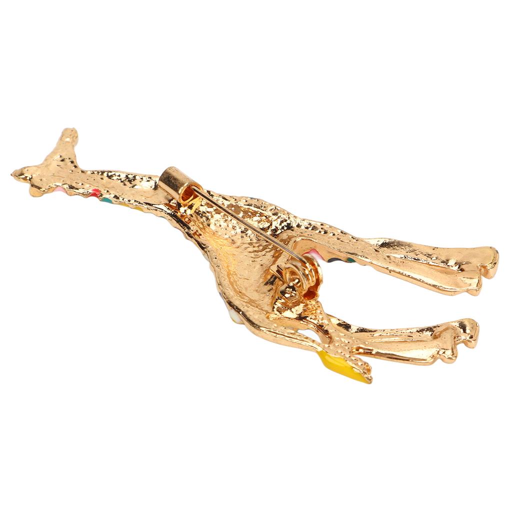 4 STÜCKE Cartoon Giraffe Brosche Exquisite Bunt Elegant Aluminiumlegierung Mode Giraffe Brosche für Damen