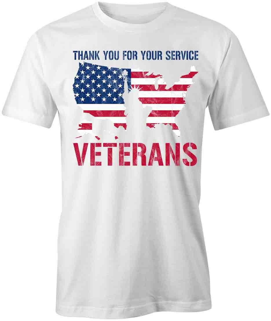 THANK YOU 4 SERVICE TShirt Tee Short-Sleeved Cotton CLOTHING MILITARY S1WCA228 XXL