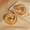 Trend Earrings for Women Stainless Steel Telix Twisted Luxury Stud Earrings Girls High-End Zircon Accessories