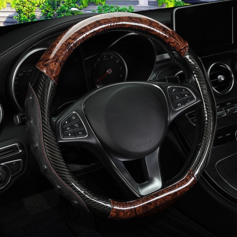 Auto Lenkrad Abdeckung D Form Mahagoni Holzmaserung Für Golf 6 7 Polo Passat Tiguan 2016 2017 2018 Für kia Sportage Optima