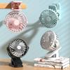 USB Plug-in Use Mini Clipped Fan 360° Rotation 2-speed Wind Desktop Ventilator Silent Air Conditioner for Bedroom Office Amagi