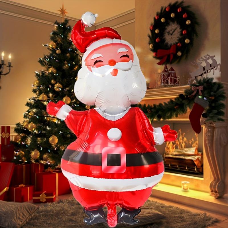 2pcs Giant Santa Claus Balloons,Extra Large Inflatable Christmas Decorations with Santa Faces, Heavy-Duty Aluminum Foil